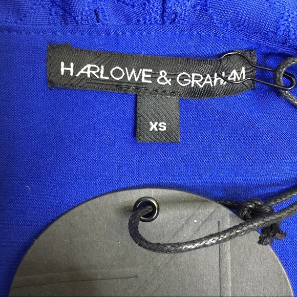 Harlowe & Graham Blue Eyelet Flutter Cami Top Size XS - Picture 11 of 12